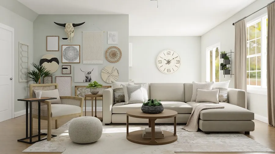 Salon après rénovation complète